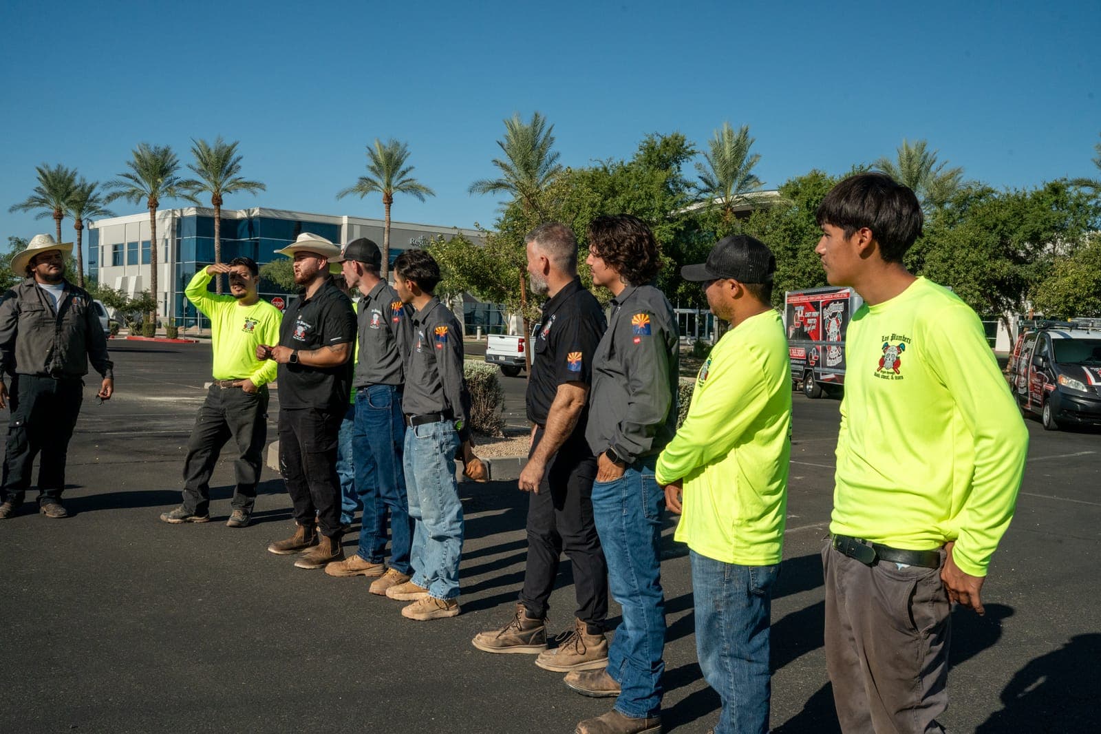 The Los Plumbers crew in Mesa
